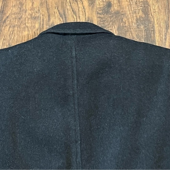 Christian Aujard Cashmere Blend Double Breasted Overcoat Mens 42 Black - Picture 4 of 16